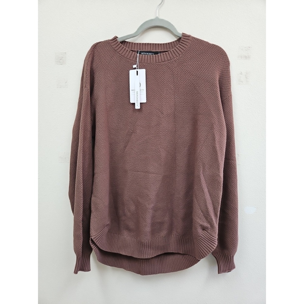 Oversized Womens Sweater M Pullover Sweater Textured  Comfortable Soft NWT